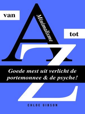 cover image of Minimalisme van a tot Z